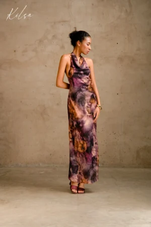Đầm Lụa Cổ Đổ Tím | Violeta Dress - S26.SM4D6 - Ảnh 4
