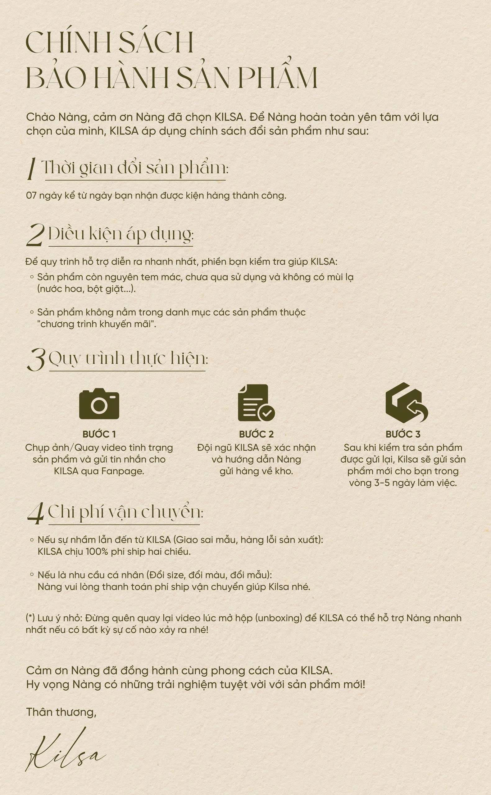 Chính sách bảo hành